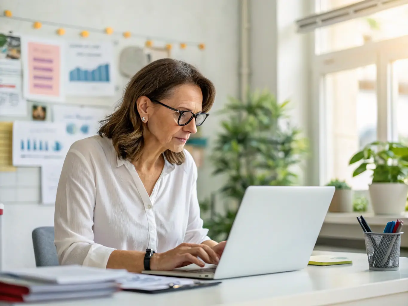 An HR professional reviewing a digital training log on the HIERO ACADEMY platform, highlighting the ease of tracking employee progress and development.